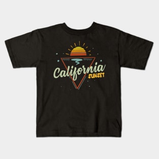 california sunset Kids T-Shirt